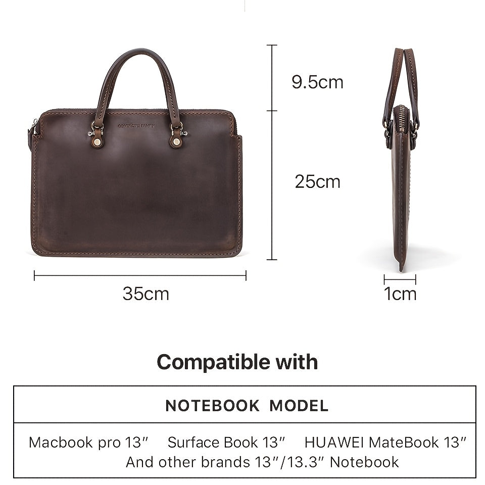 Women Genuine Leather Laptop Bag Handbag Briefcase for MacBook Pro 13'' Notebook Gift