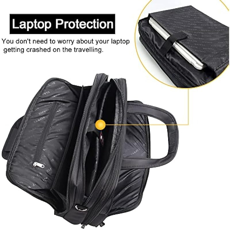 Large Leather Briefcases For Men Canvas Tote Bag Laptop Case Computer Bag Work Bags Business Men's Bag Office