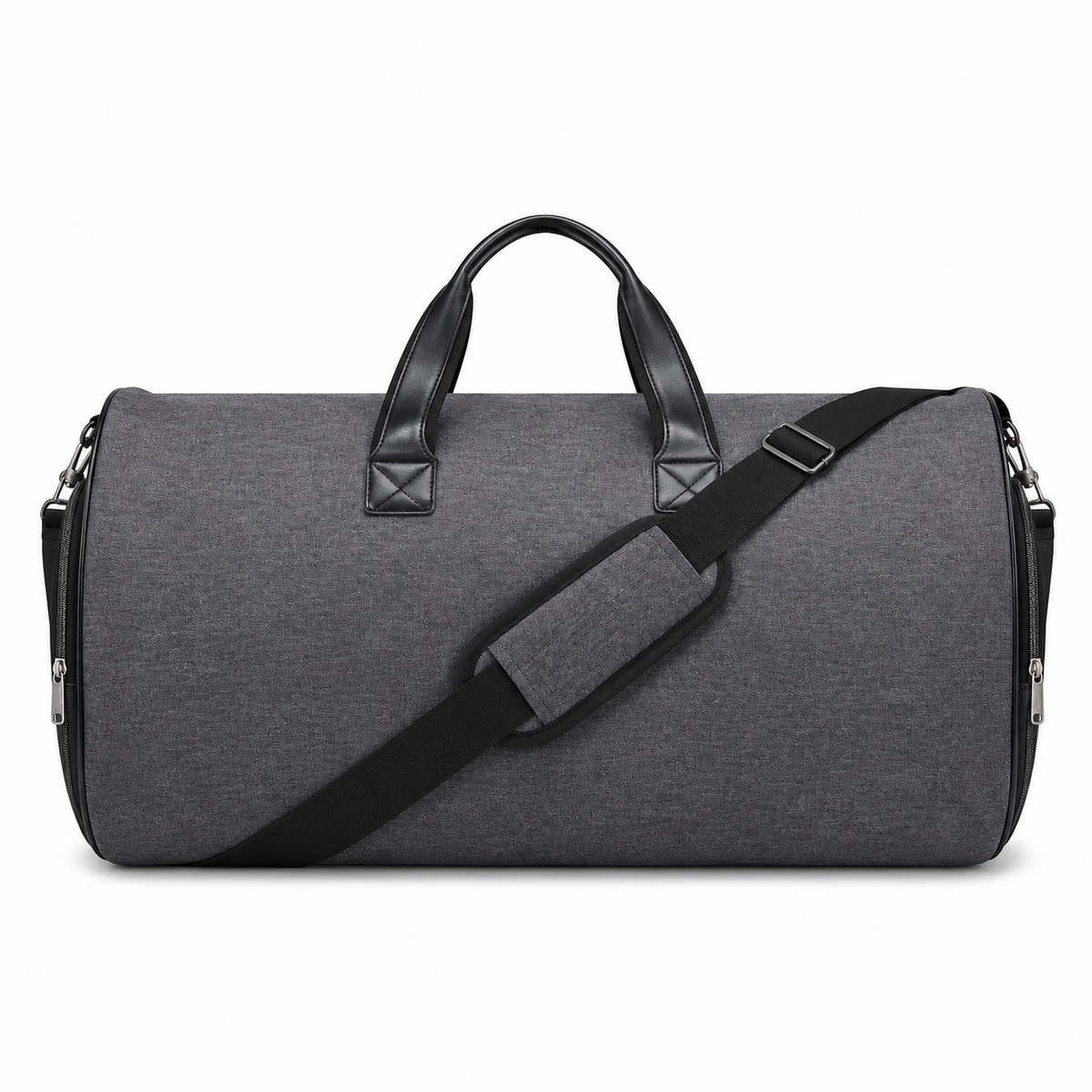 Charcoal Grey Convertible Garment Overnight Bag