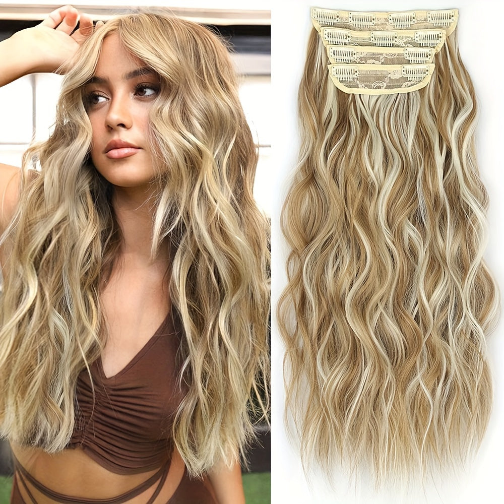 Clip in Long Wavy Synthetic Hair Extension