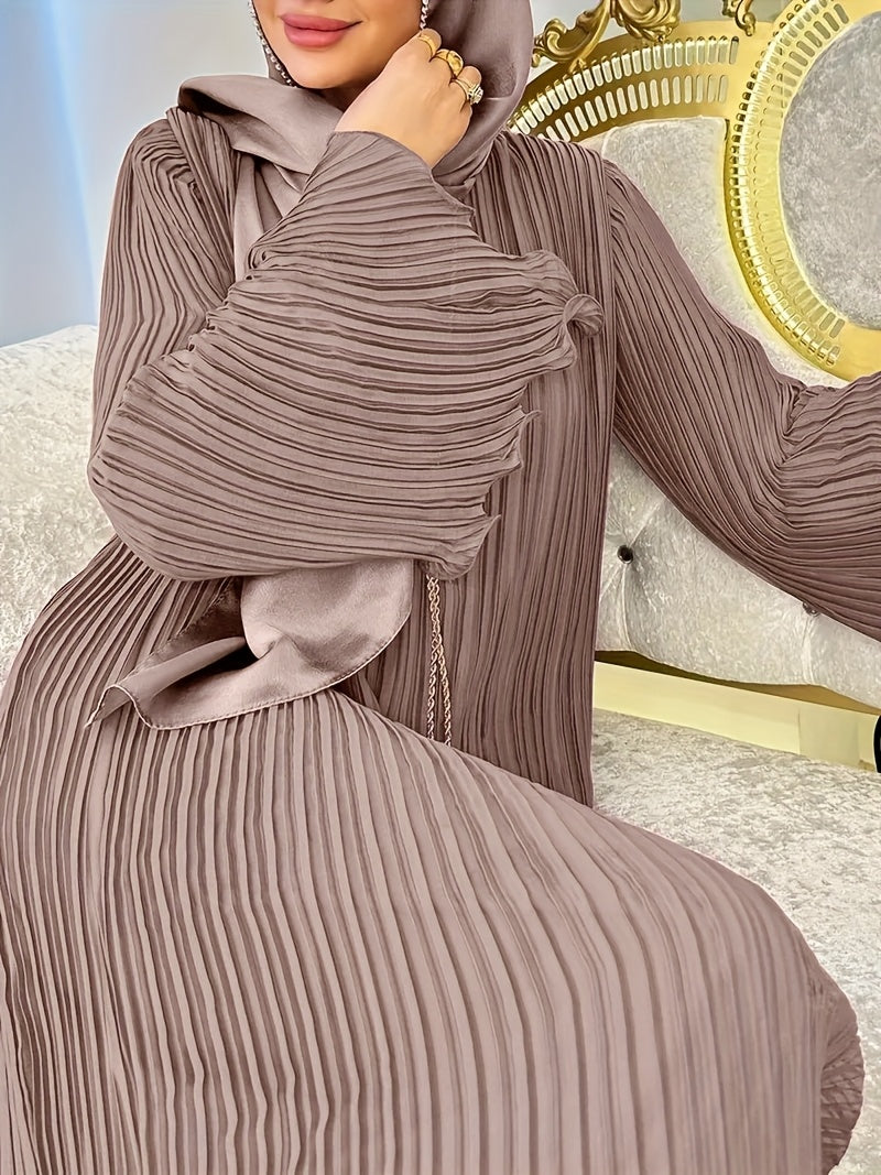 Wrinkled Style Long Palestinian Abaya - Comfortable, Elegant for Casual Wear