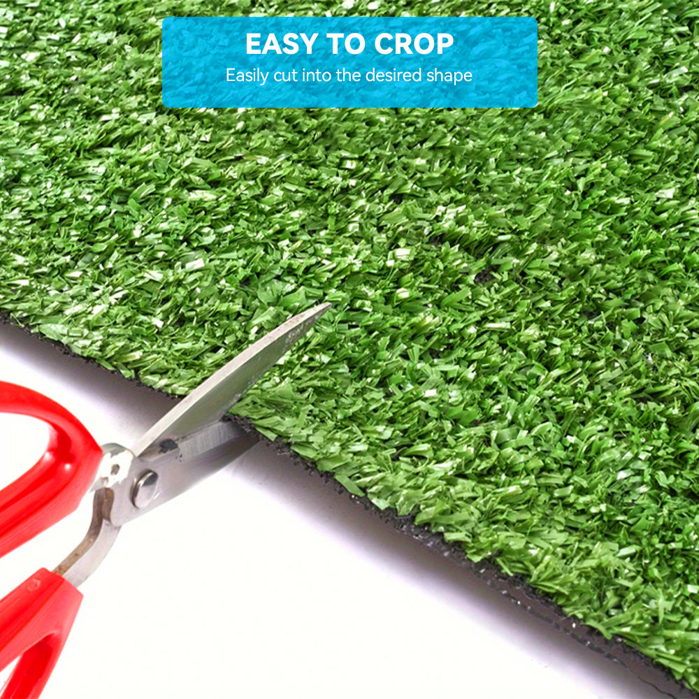 High-Realistic Artificial Grass Turf with Rubber Backing – Soft Fake Grass, No Watering/Mowing/Fertilizing, Saves Time & Water, Year-Round Green, Ideal for Indoor/Outdoor, Yard, Balcony, Thanksgiving decorations, Christmas