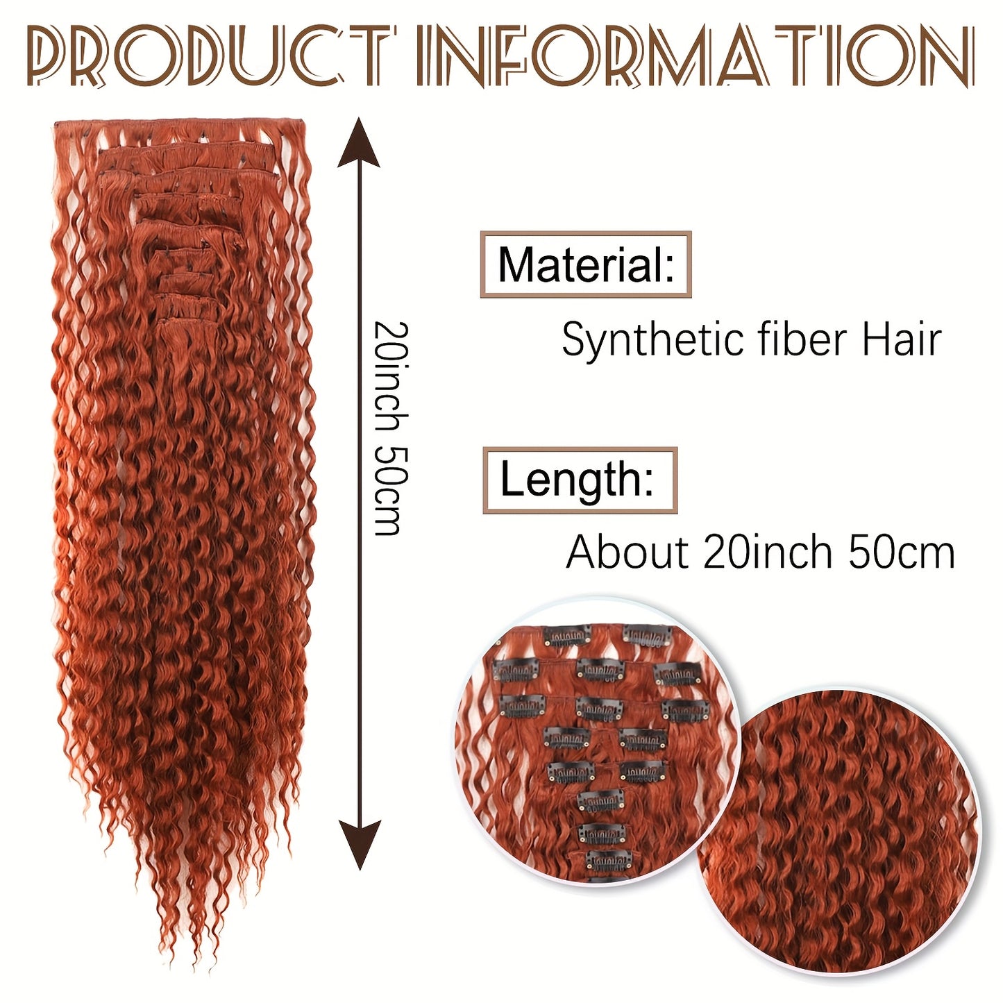 Clip In Curly Hair Extensions - 145G 9pcs Synthetic Ombre Honey Blonde Hair Extensions Jerry Curly Hair Extensions Women Clip Extensions Hairpieces Halloween Christmas Party