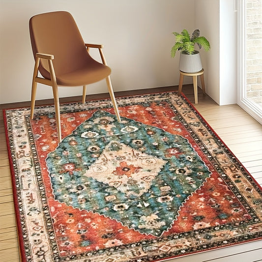 1pc Of Finely Processed Imitation Cashmere Carpet, Fashionable And Simple Style Mat, Machine Washable, Anti Slip, Soft, Rug Can Be Used for Bedroom, Dining Room, Living Room And Office Decoration