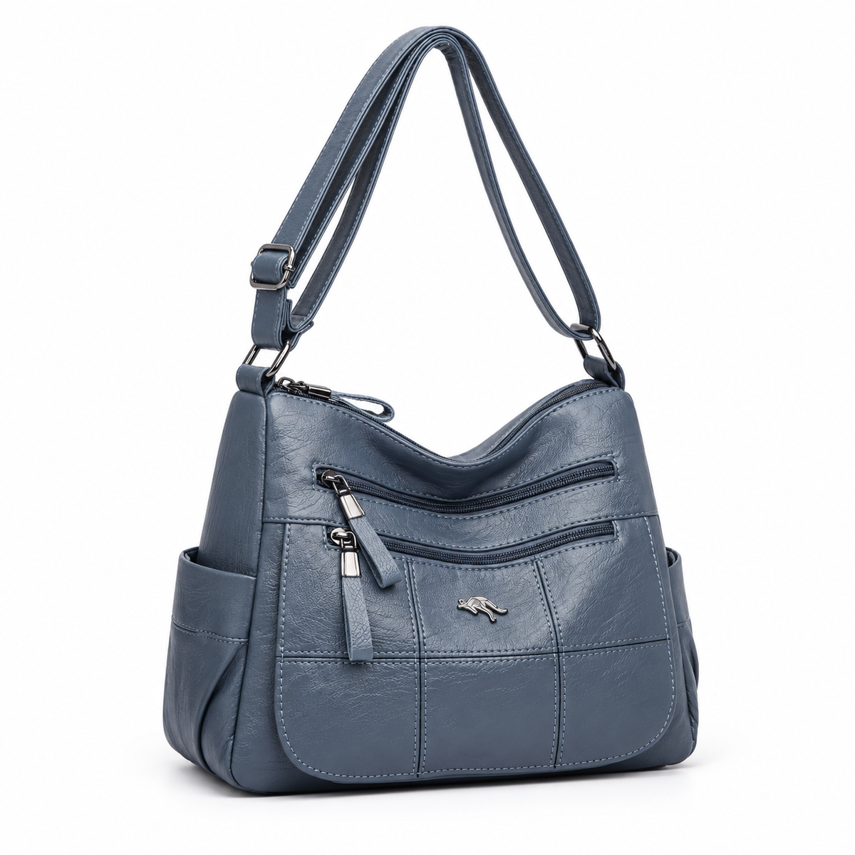 Light Blue Multi Pocket Crossbody Bag
