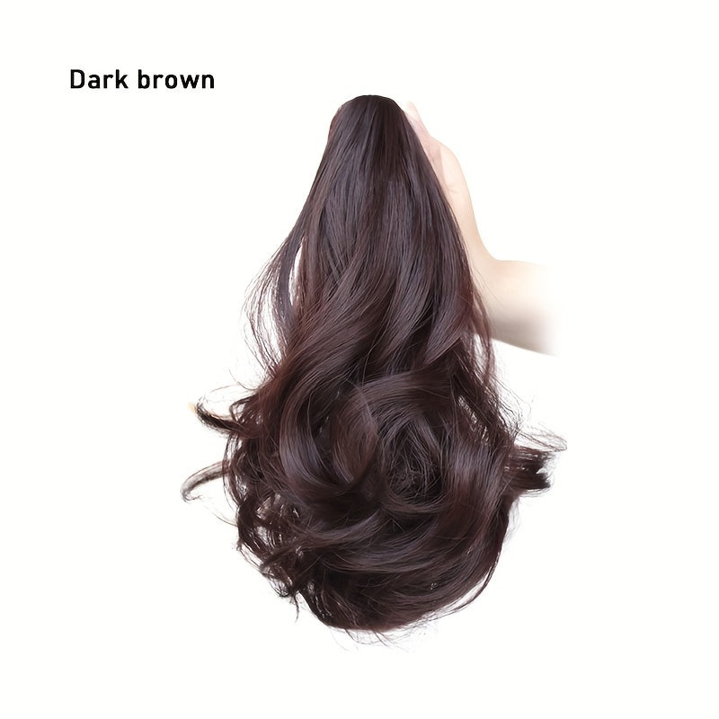 Claw Ponytail Medium Long Curly Wavy Synthetic Hair Extensions