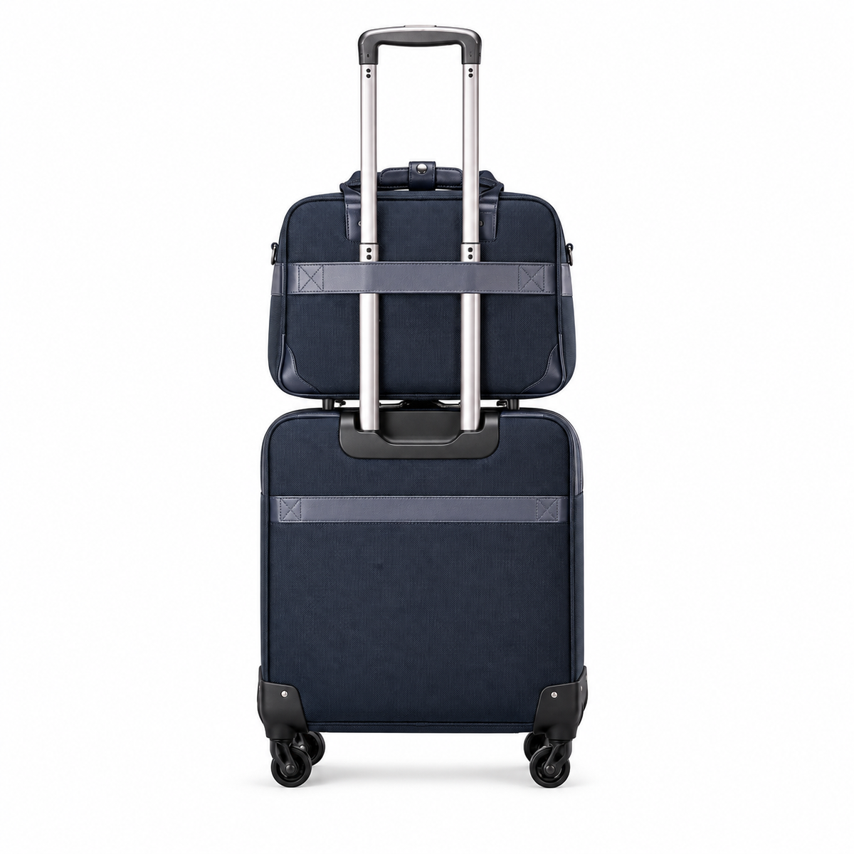 Navy Leather Trolley With Matching Tote