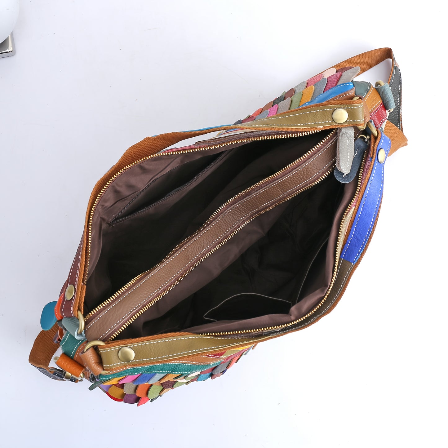 Genuine Leather Original Women's Bag 100 Top Layer Cowhide Color Simple One-shoulder Women's Bag Minority Set