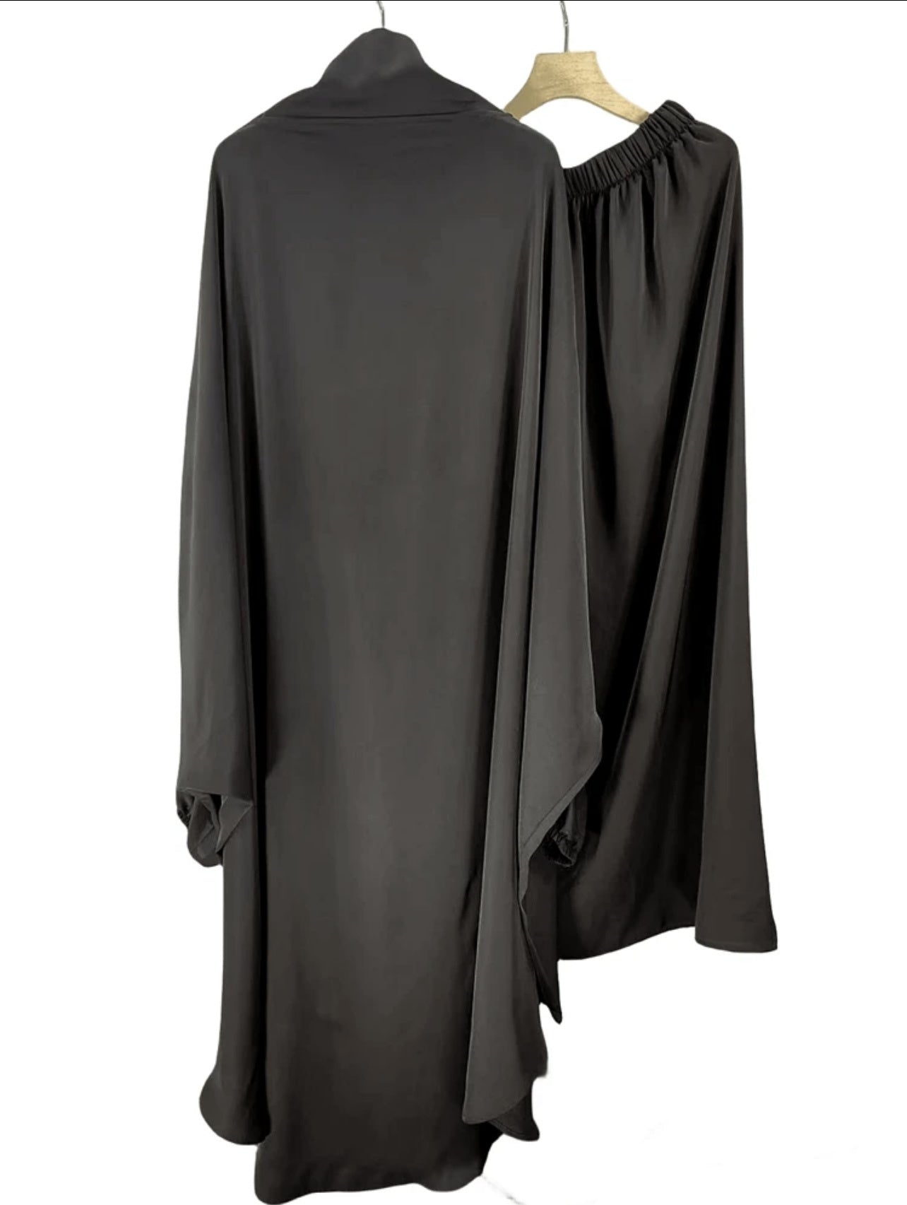 Elegant 2pcs Muslim women’s jilbab Abaya set soft, Breathable Polyester