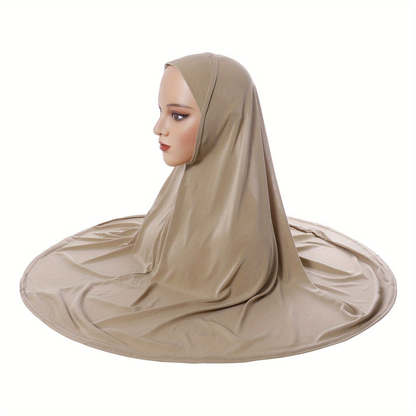 Women Head Scarf, Elegant Solid Hijab Scarf Lightweight Middle East Fashion Accessory