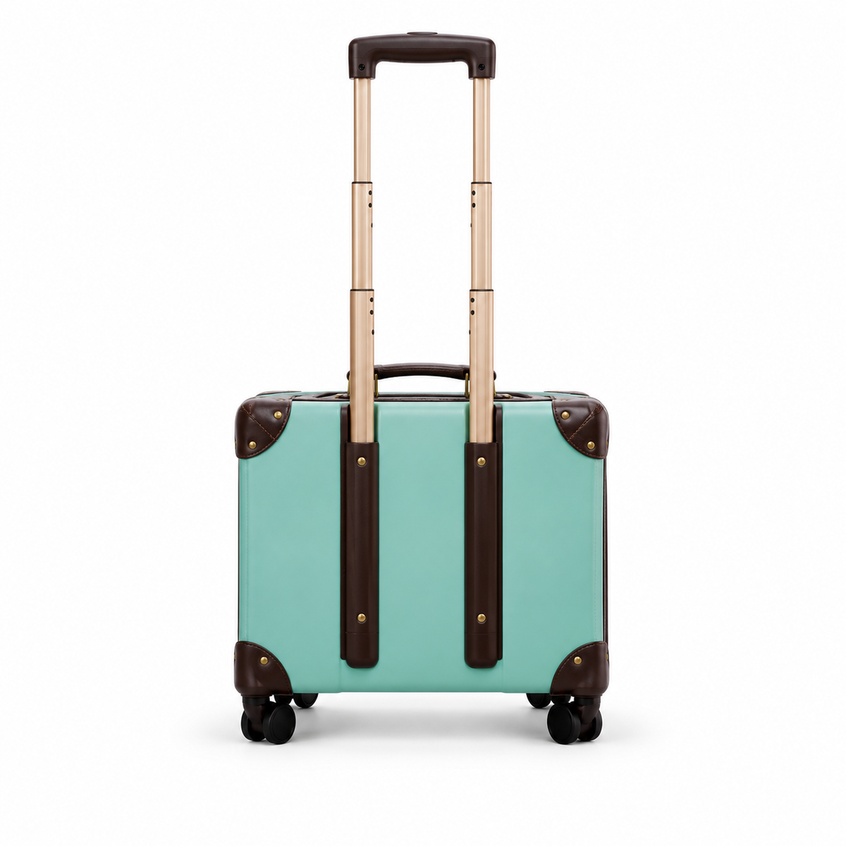 Mint Green Vintage Style Leather Trolley