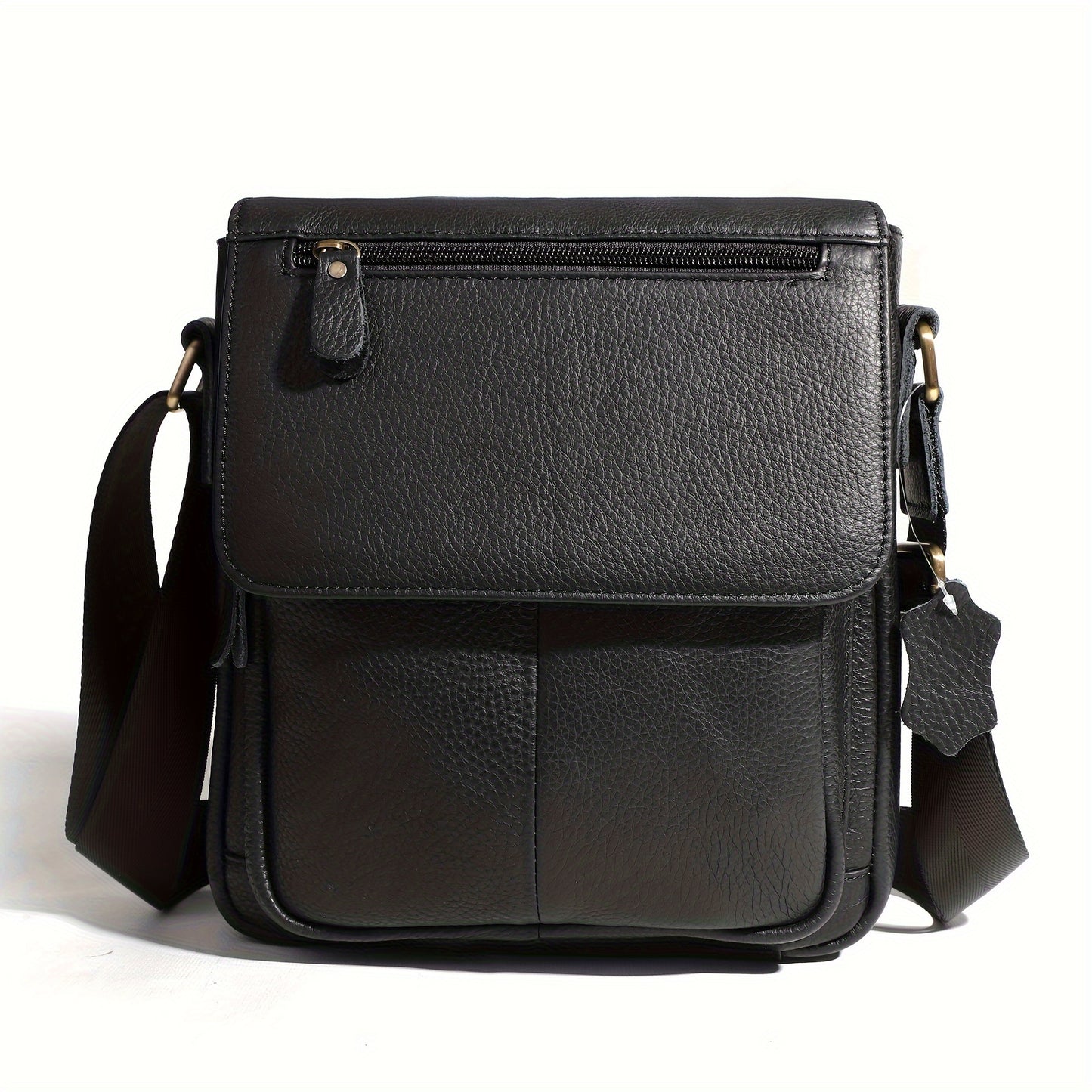 Men's Genuine Leather Shoulder Bag Messenger Crossbody Bag for Travel Work Business Leather Purse