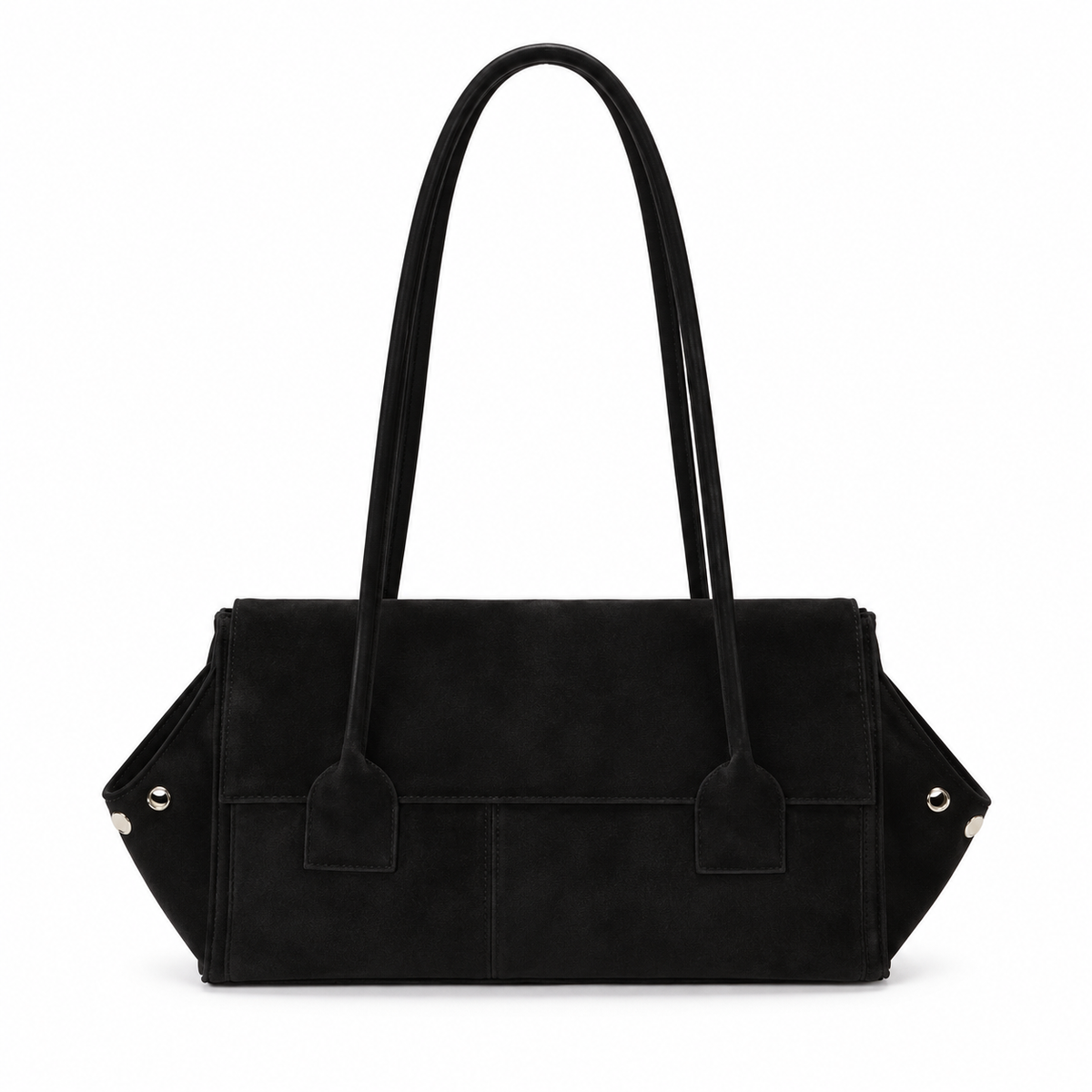 Vintage Black Studded Star Detail Shoulder Bag