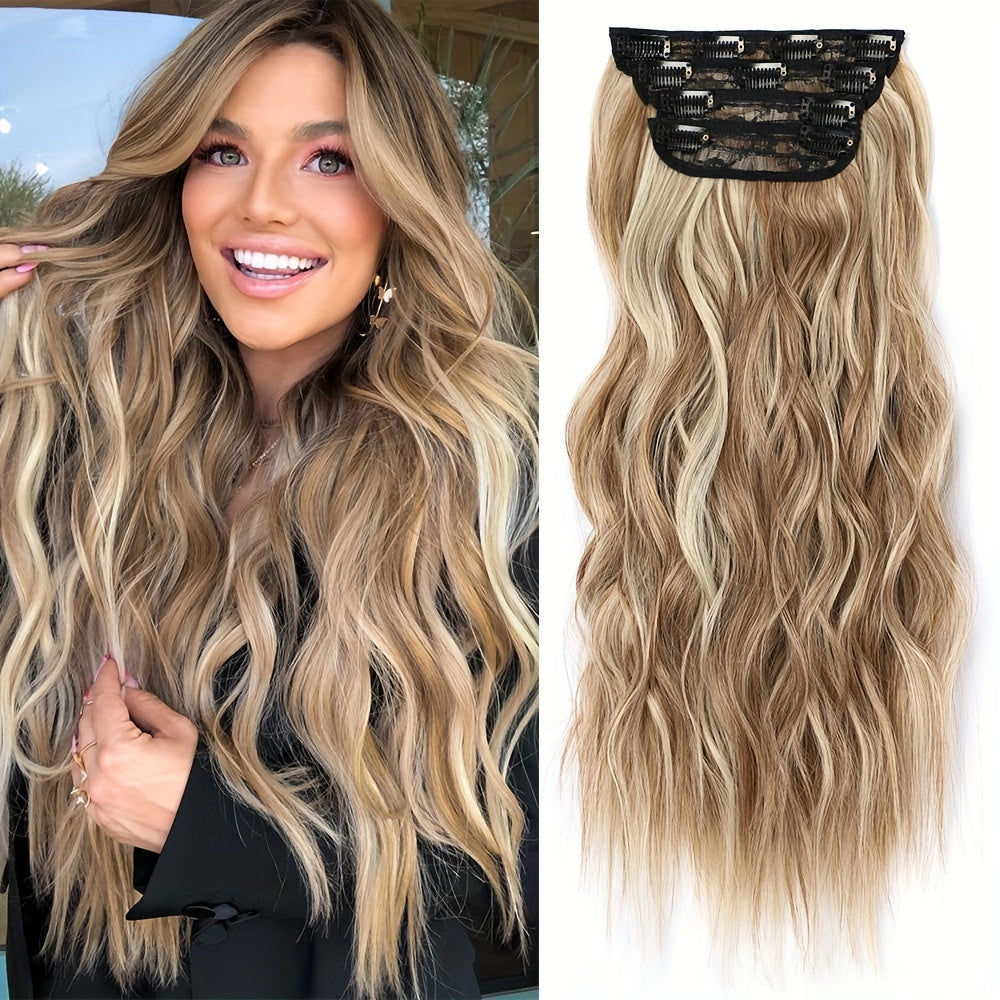 Clip in Long Wavy Synthetic Hair Extension