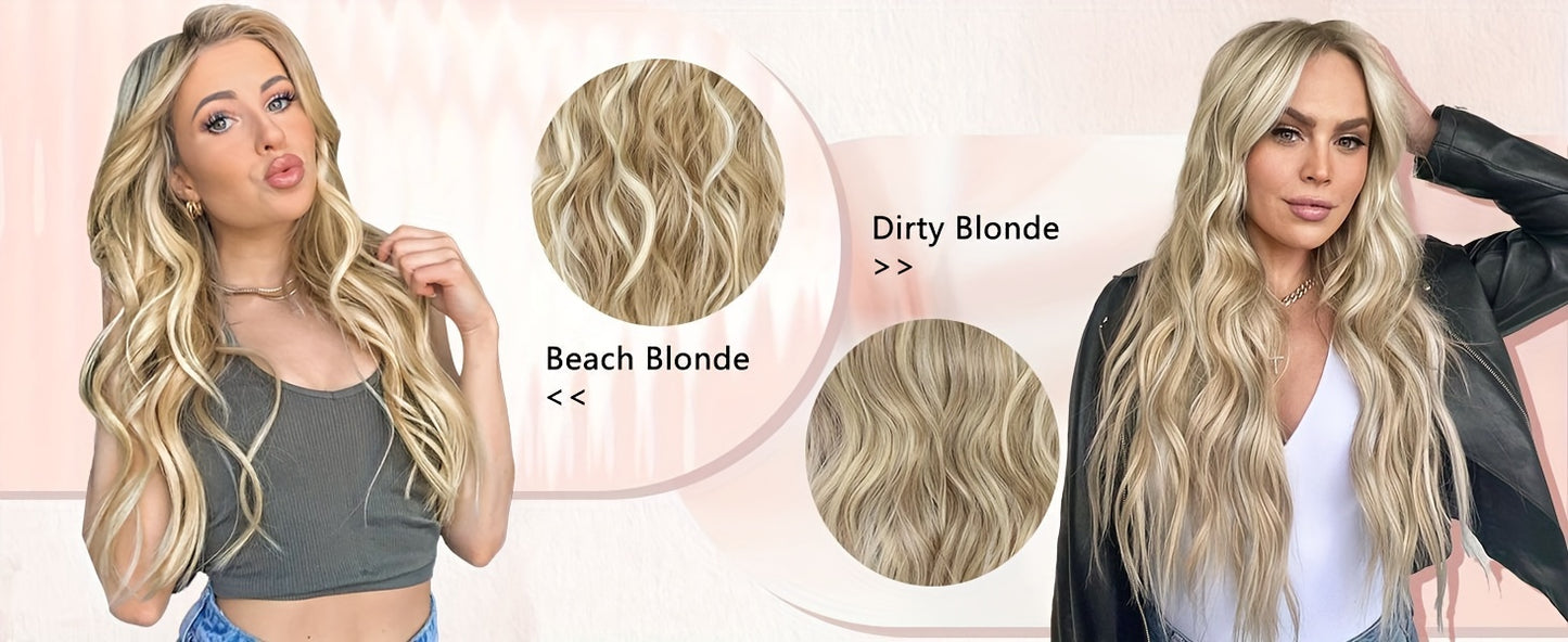 Clip in Long Wavy Synthetic Hair Extension