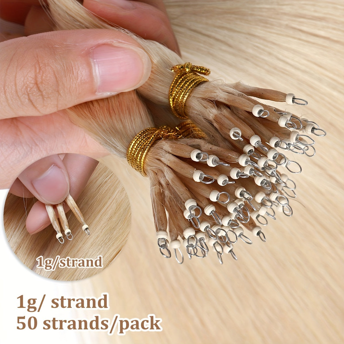 14-24 Inch 100% Remy Human Hair Extension Pre-bonded Micro Nano Rings