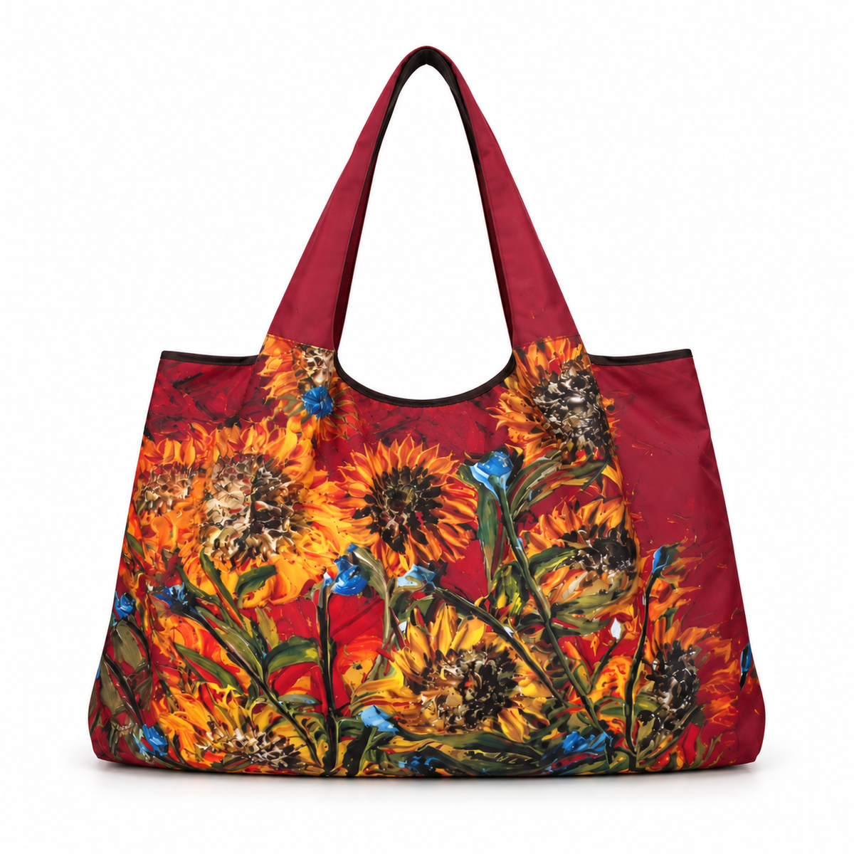 Vibrant Sunflower Floral Everyday Shoulder Tote