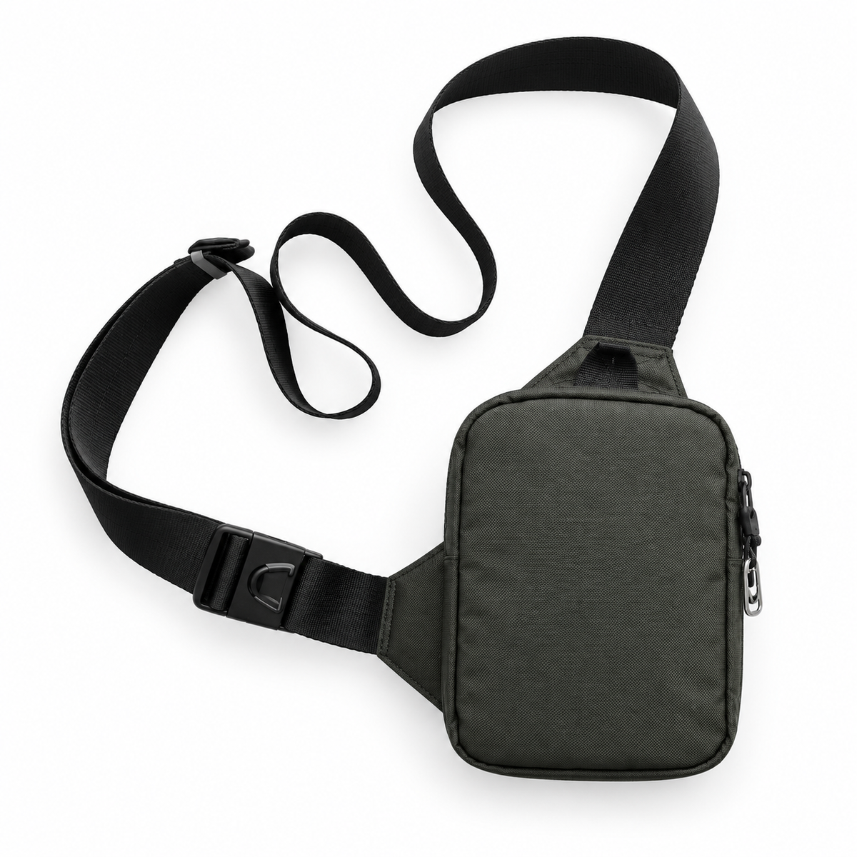 Olive Grey Compact Crossbody Sling Bag