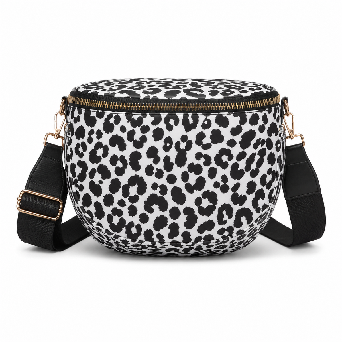 Leopard Print Adjustable Sling Crossbody Bag
