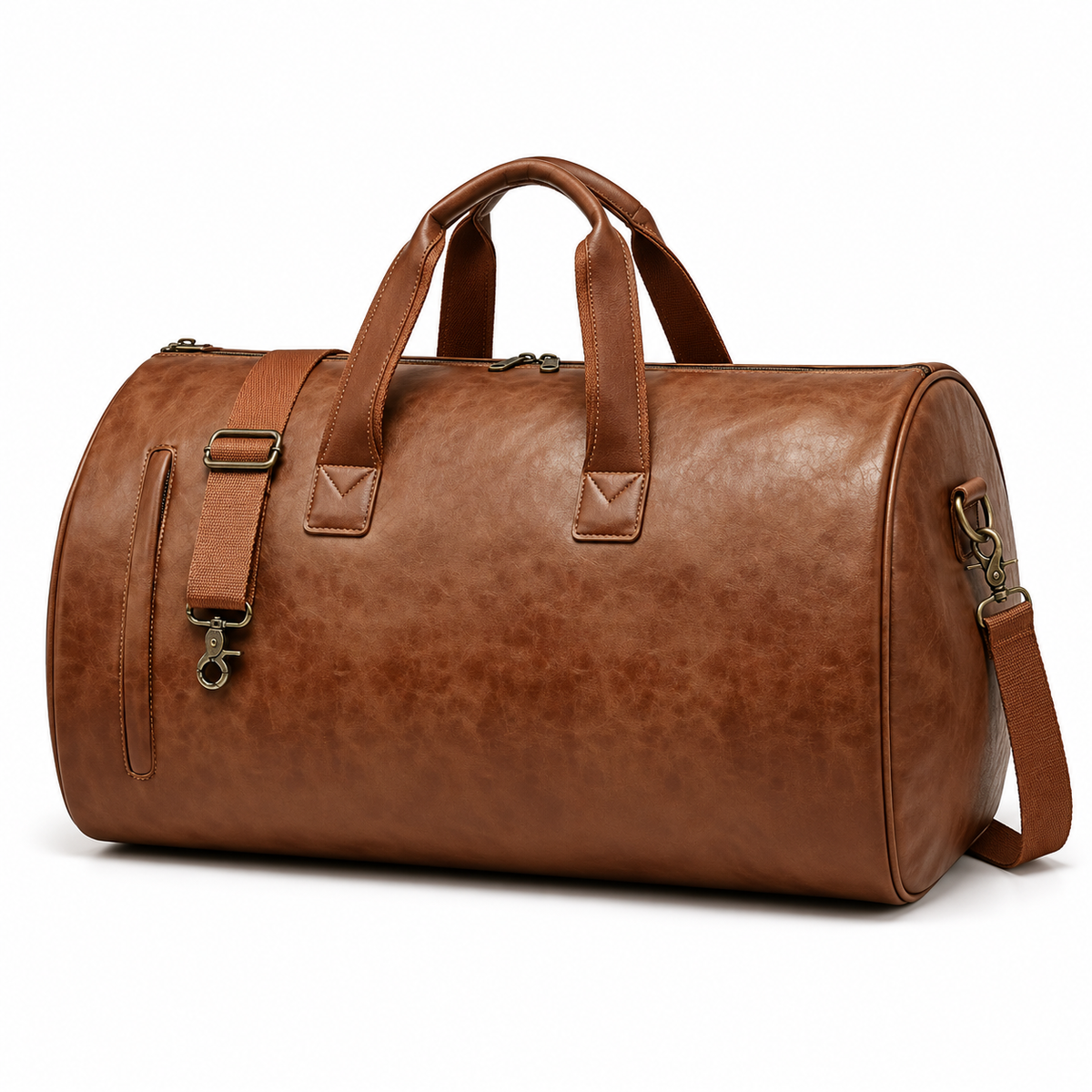 Brown Convertible Garment Overnight Travel Bag