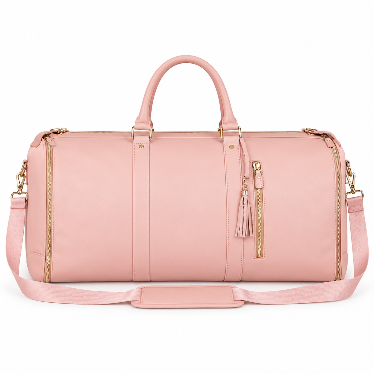 Pink Convertible Garment Overnight Travel Bag