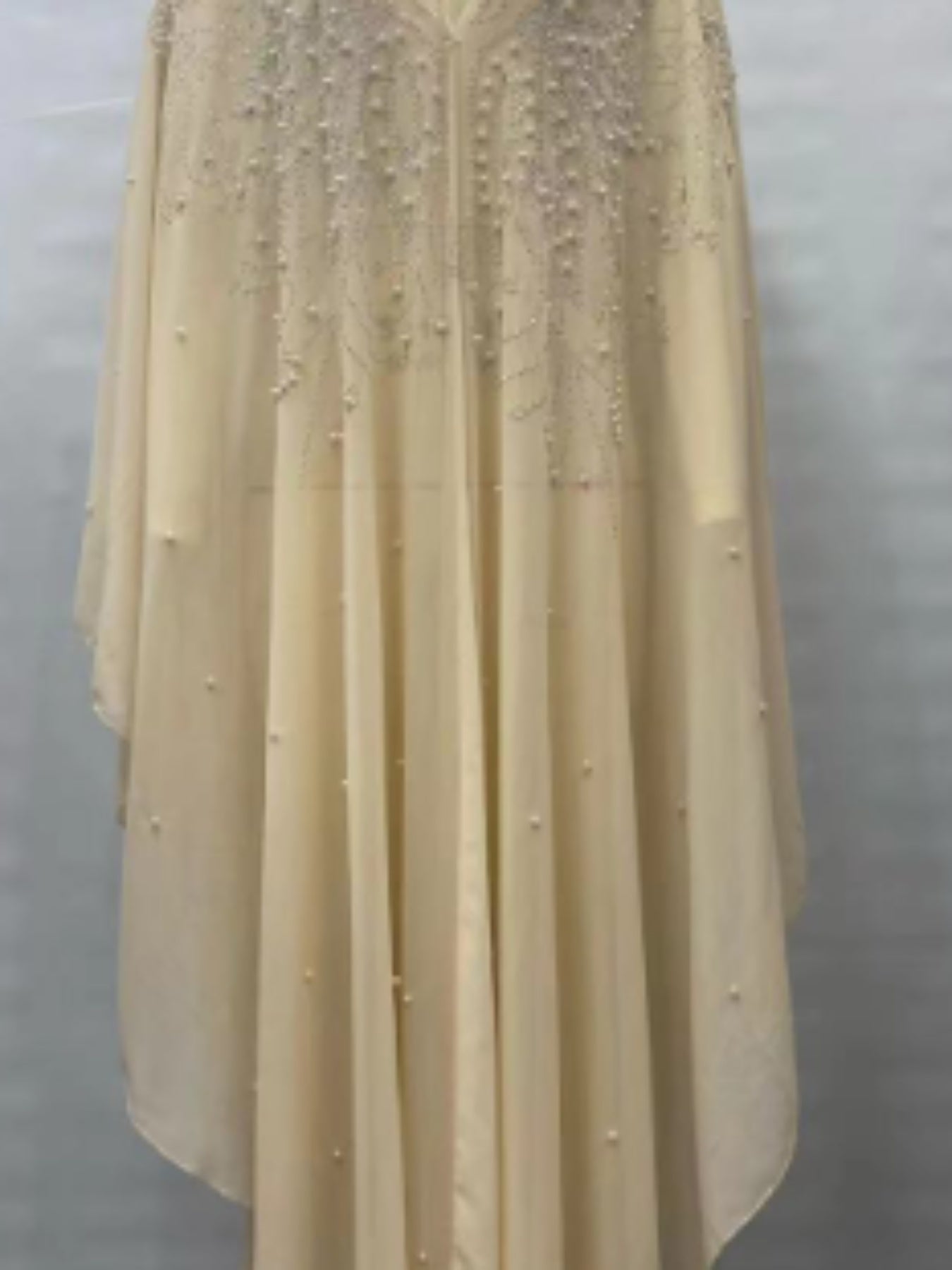 Women's Autumn Long Kaftan Dress Long Bat Sleeve Hooded Rhinestone Cape Arab Abaya Dress