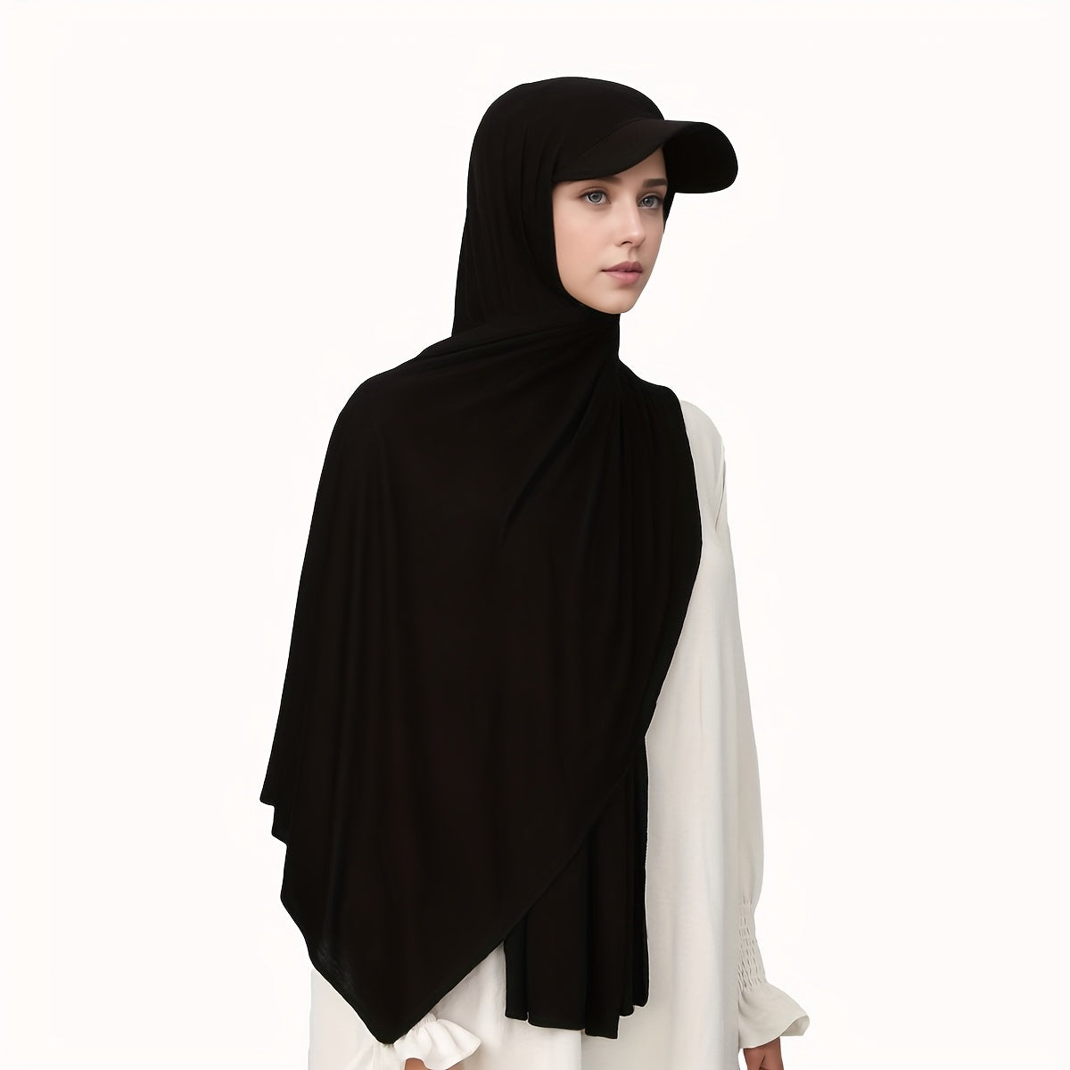 Women's Elegant Khimar Abaya - Lightweight & Breathable All Seasons Hijab, Soft Smooth Fabric for Everyday & Formal Events, Easy Care Machine Washable - Ideal Islamic Gift for Women