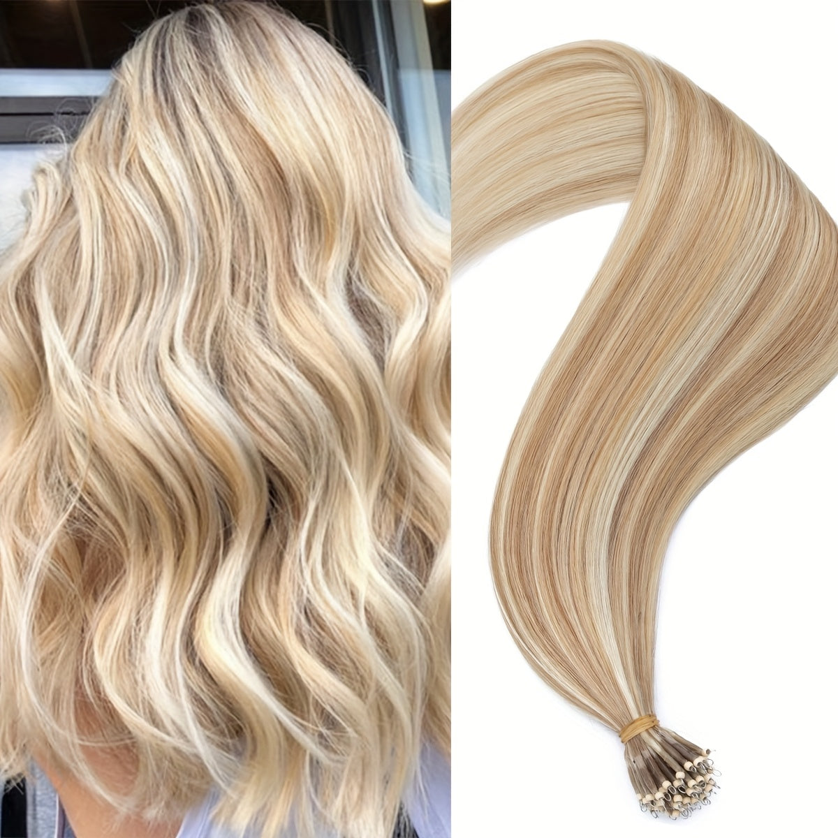 14-24 Inch 100% Remy Human Hair Extension Pre-bonded Micro Nano Rings