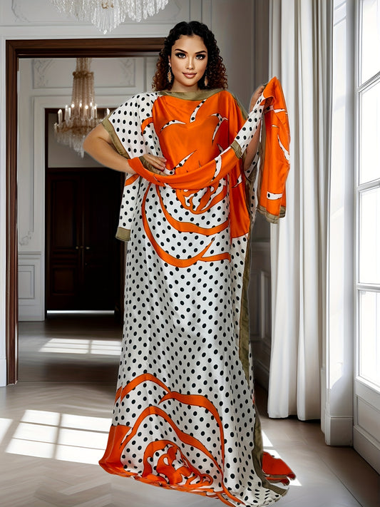 Middle Eastern Robe + Scarf | Kaftan Abaya