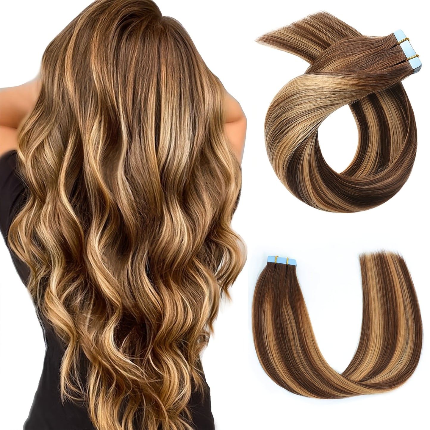 18-26 Inch 20pcs/Pack Remy Straight Invisible Tape Adhesive Hair Extensions