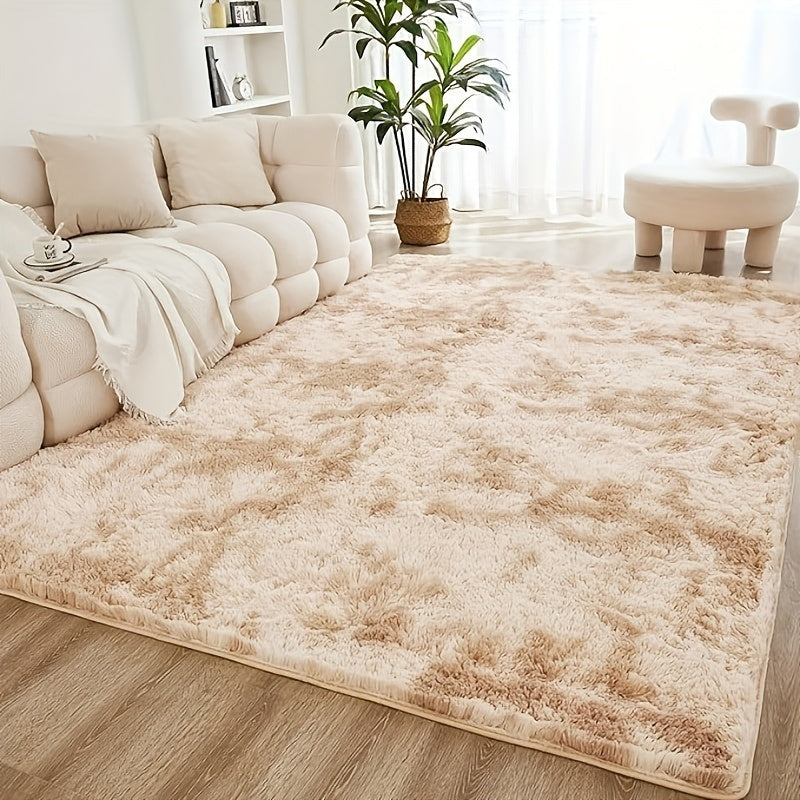 1pc Rectangular Long Plush Artificial Rug, Nordic Minimalist Style, Soft and Skin-friendly Sponge, Thickened, Sturdy, and Durable, for Sofas, Coffee Tables, Shoe Changing Areas, Bedrooms, Living Rooms, Rooms, Bedside, Sunroom