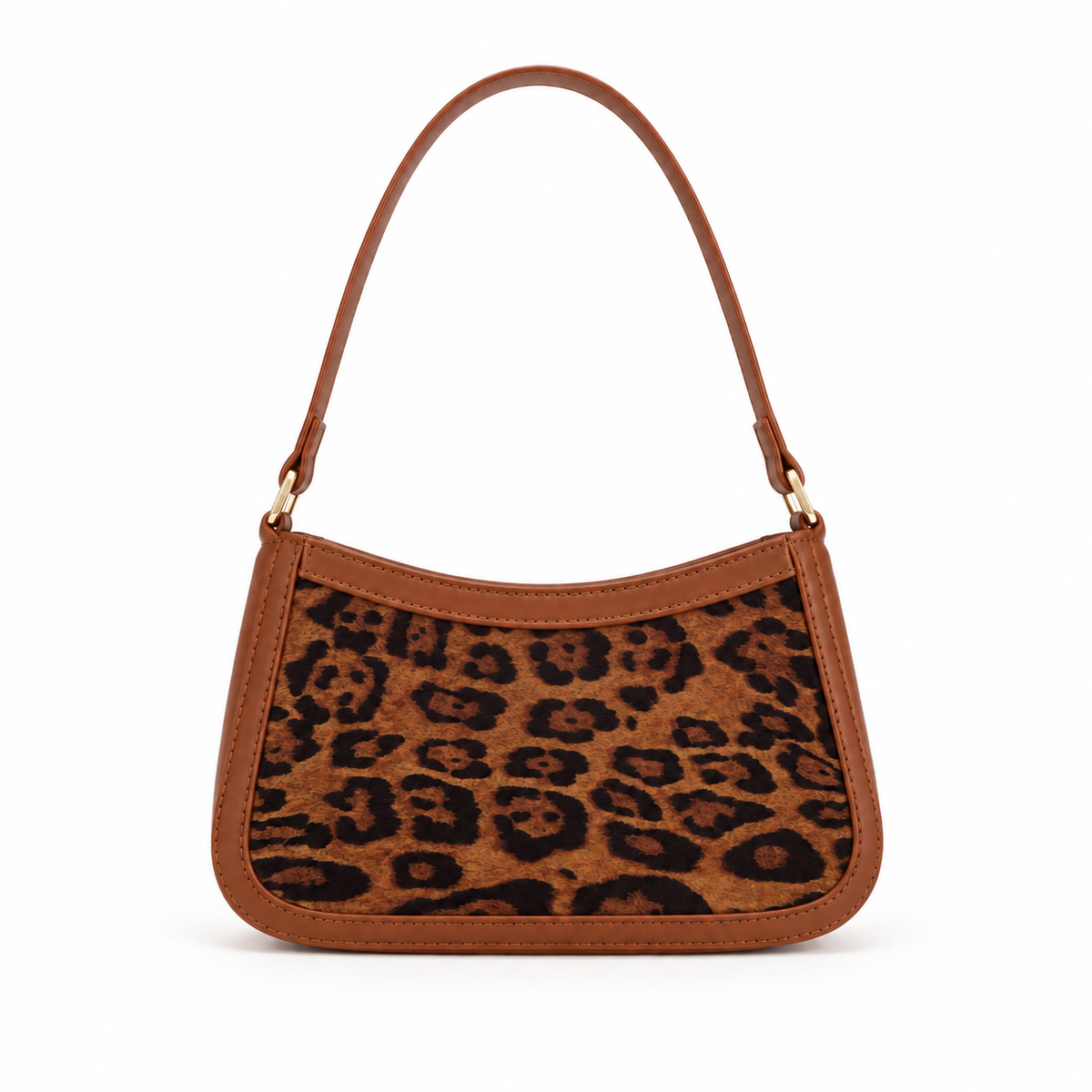 Leopard Print Brown Bow Shoulder Bag