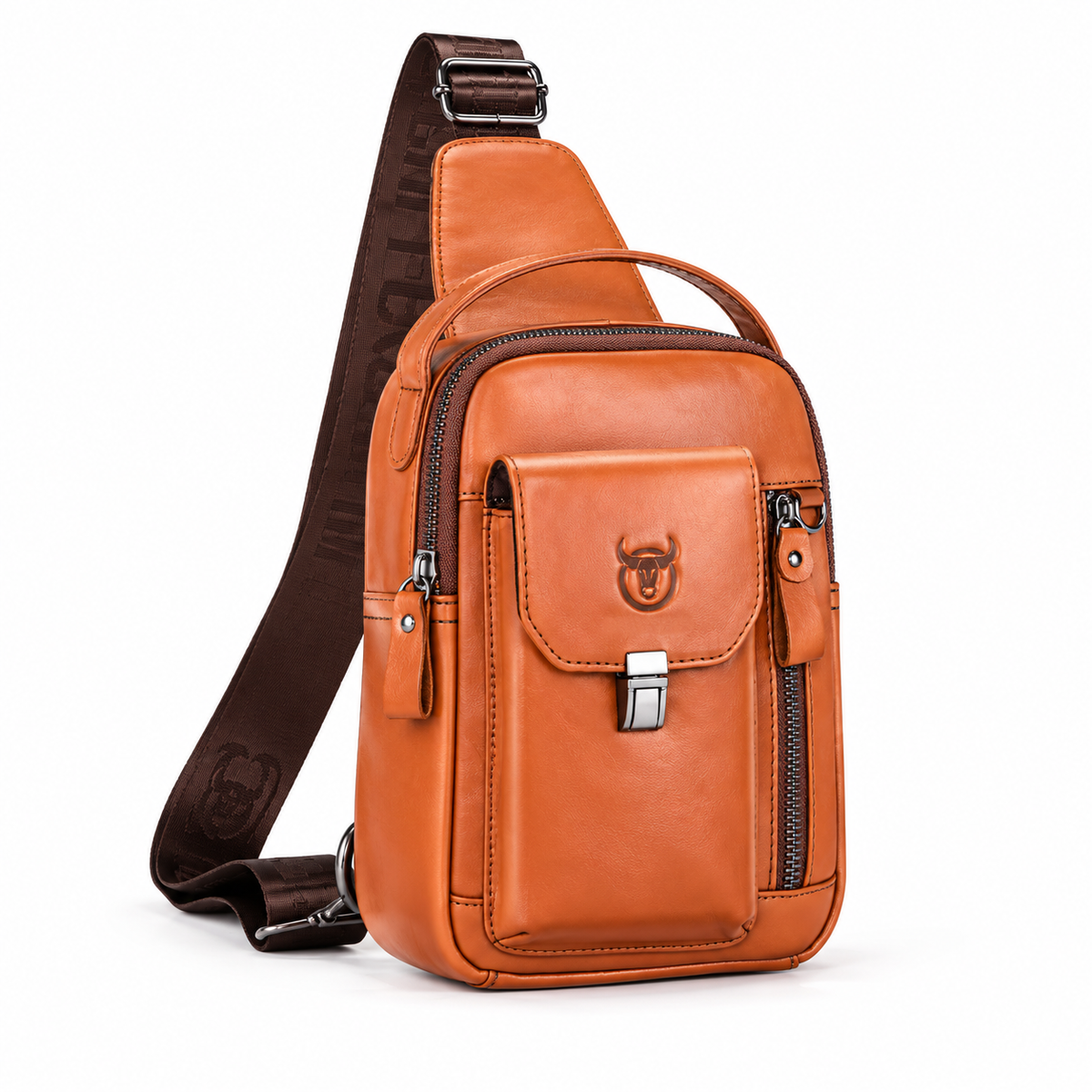 Classic Cognac Brown Everyday Sling Bag