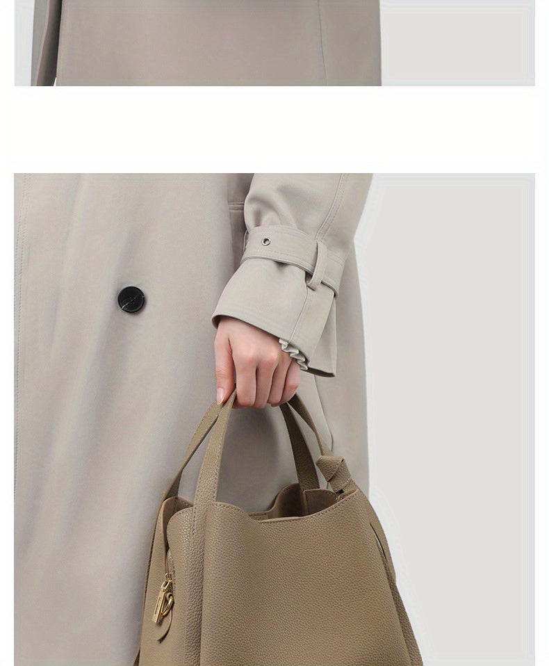Bag for Women'S Spring And Summer New Collection, Crossbody Bag, 2025 Genuine Leather Bucket Bag, Bags Fashion Trend Handbag