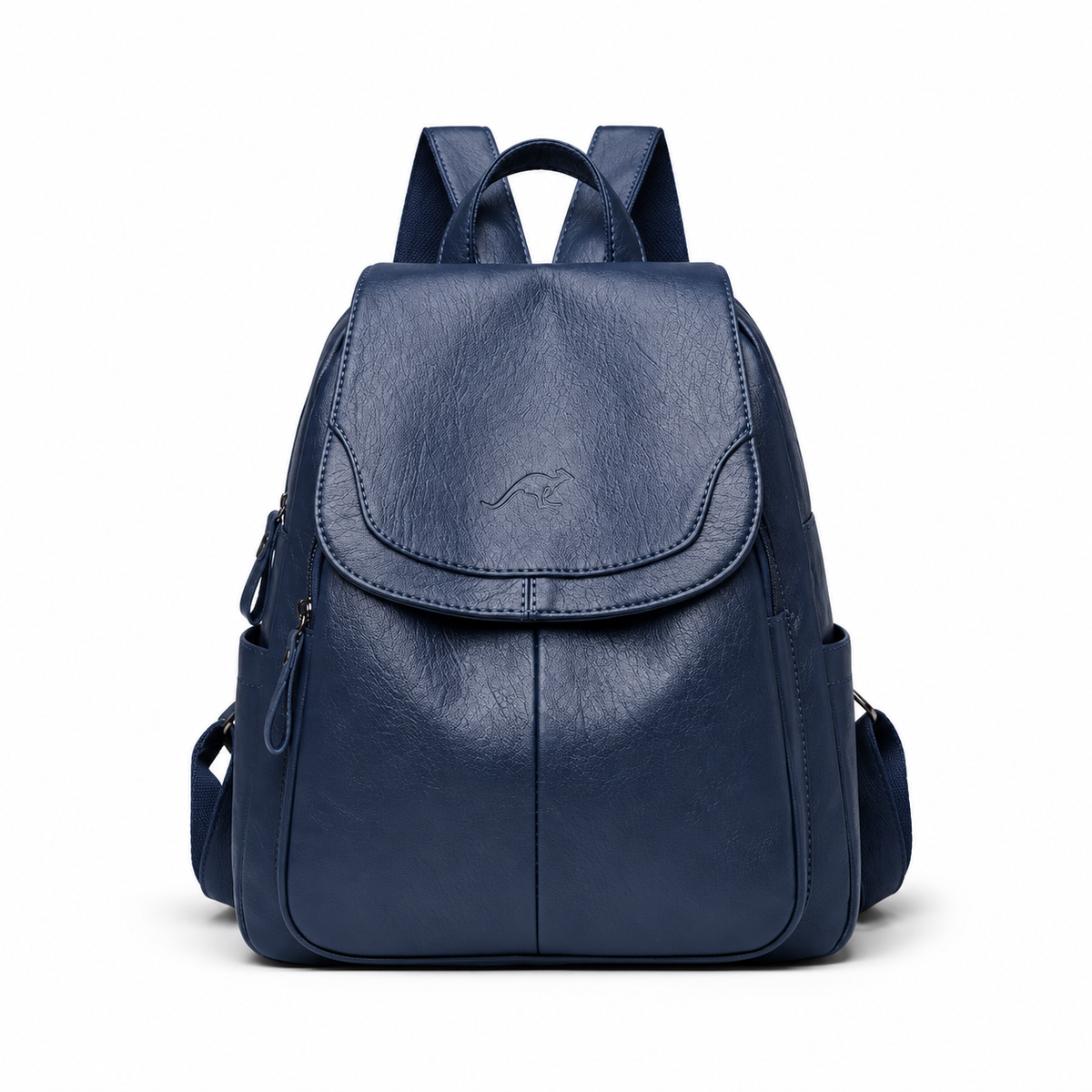 Dark Navy Blue Adjustable Flap Backpack
