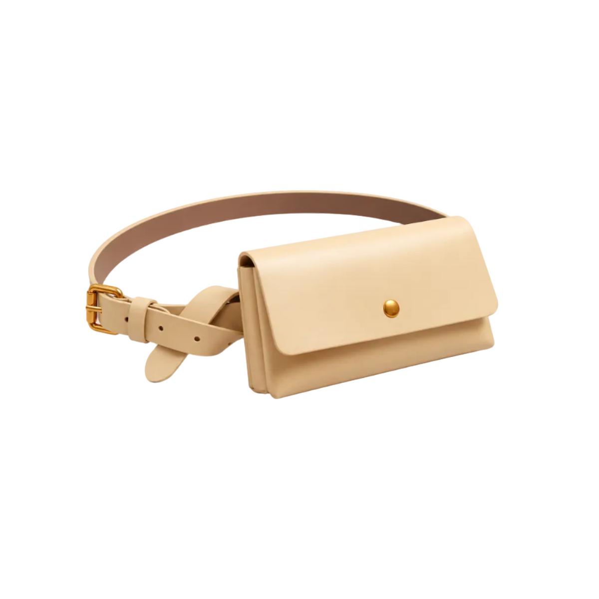 Cream Beige Adjustable Waist Belt Bag