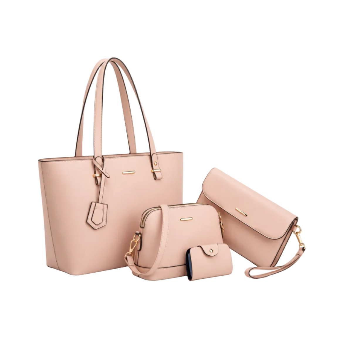 Blush Pink Four Piece Handbag Set
