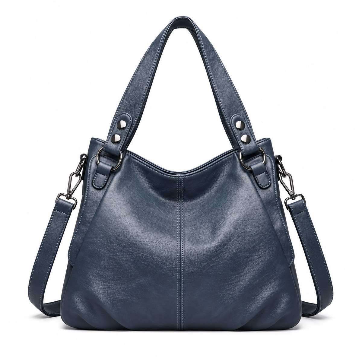 Sky Blue Hobo Bag With Strap