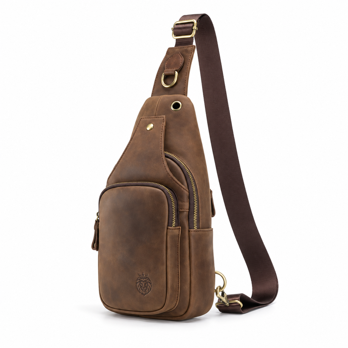 Vintage Coffee Adjustable Crossbody Sling Bag