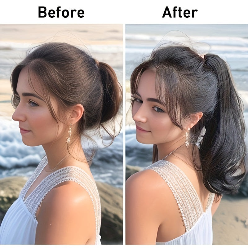 Claw Ponytail Medium Long Curly Wavy Synthetic Hair Extensions
