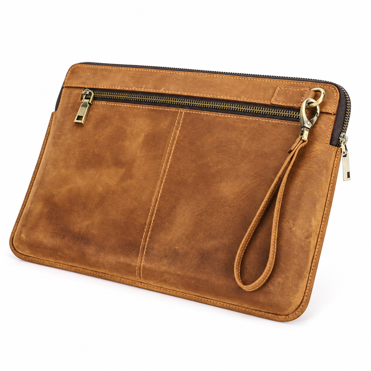 Vintage Brown Leather MacBook Sleeve Case
