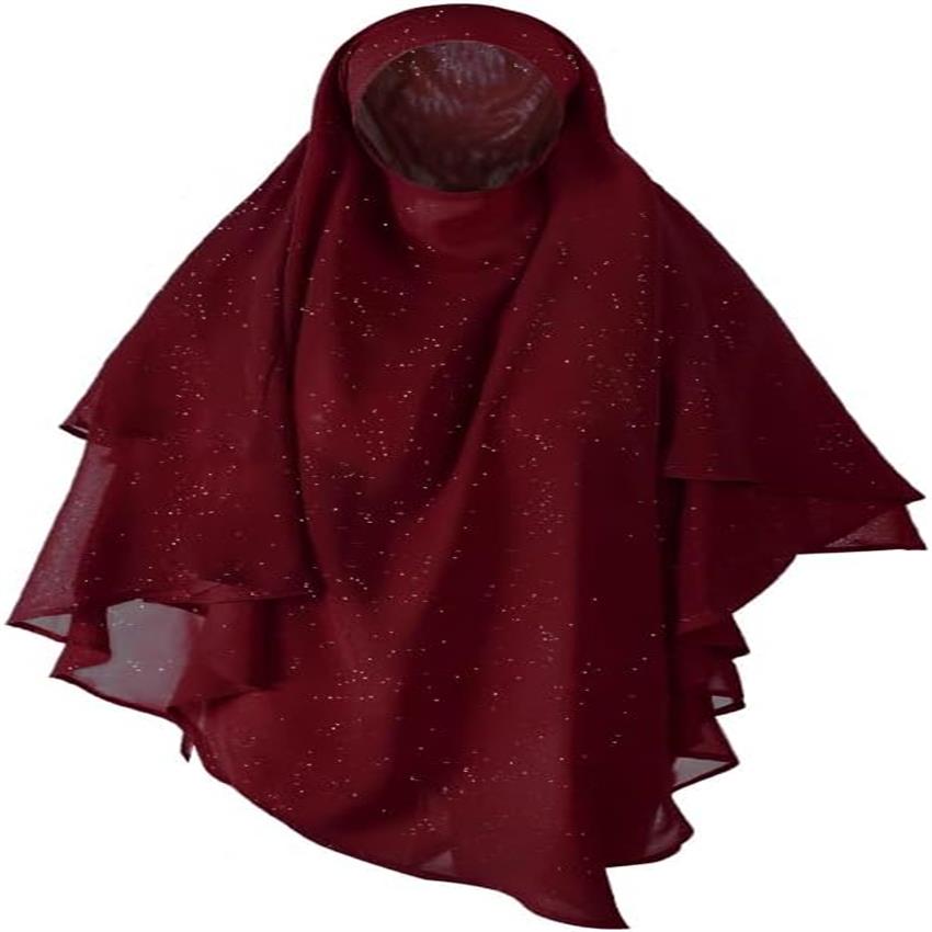 Women's Full Coverage Long Khimar Hijab Niqab - Elegant Islamic Prayer Scarf Wrap, Breathable Chiffon-like Fabric Abaya, for Ramadan, Eid, Daily Prayer & Modest Fashion - Islamic Hijab Clothing