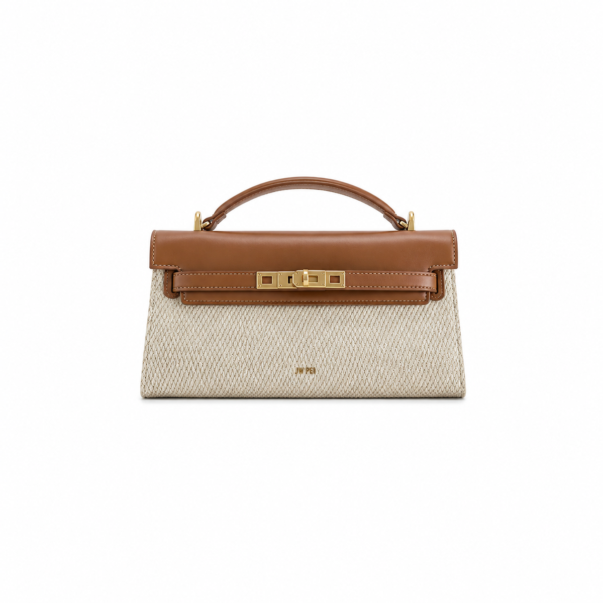 Luxe Woven Leather Top Handle Handbag