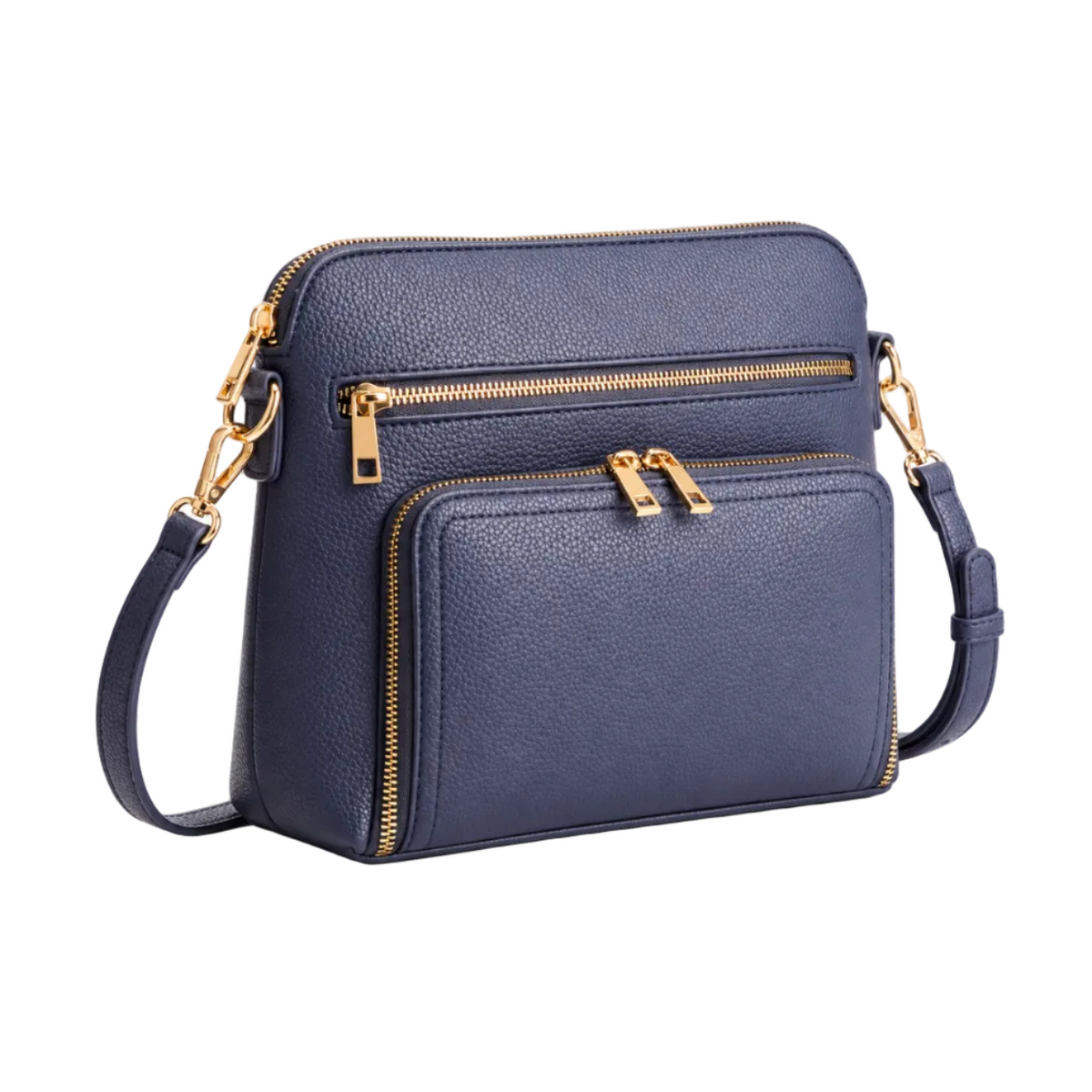 Elegant Blue Violet Textured Crossbody Bag