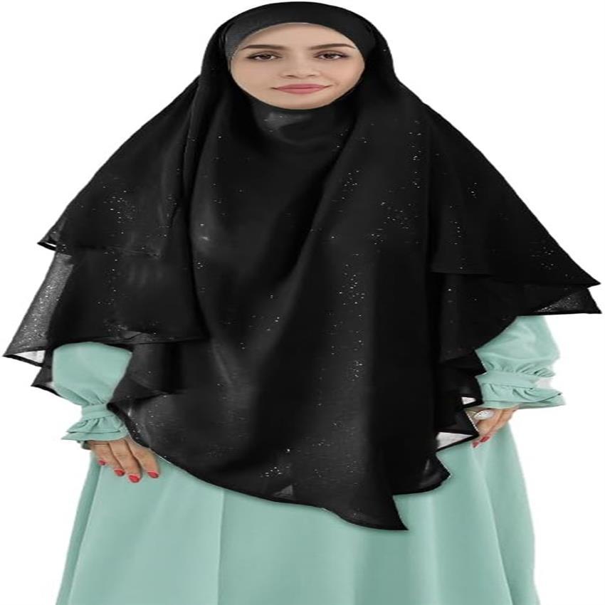 Women's Full Coverage Long Khimar Hijab Niqab - Elegant Islamic Prayer Scarf Wrap, Breathable Chiffon-like Fabric Abaya, for Ramadan, Eid, Daily Prayer & Modest Fashion - Islamic Hijab Clothing