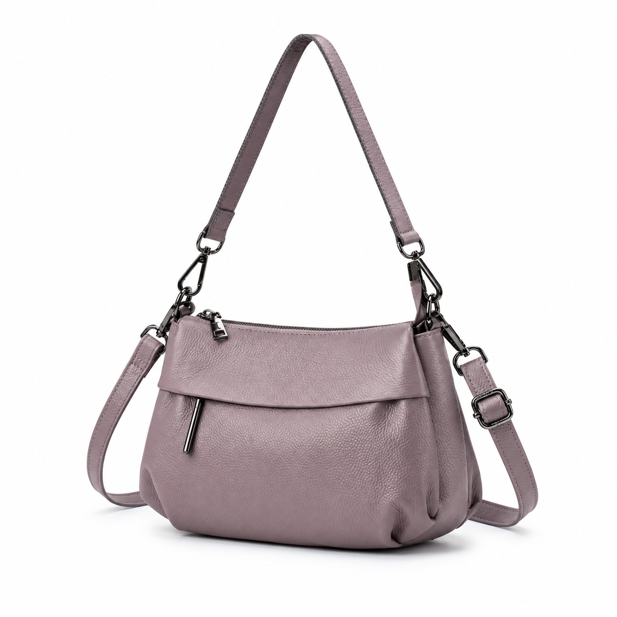 Elegant Purple Crossbody Bag With Straps