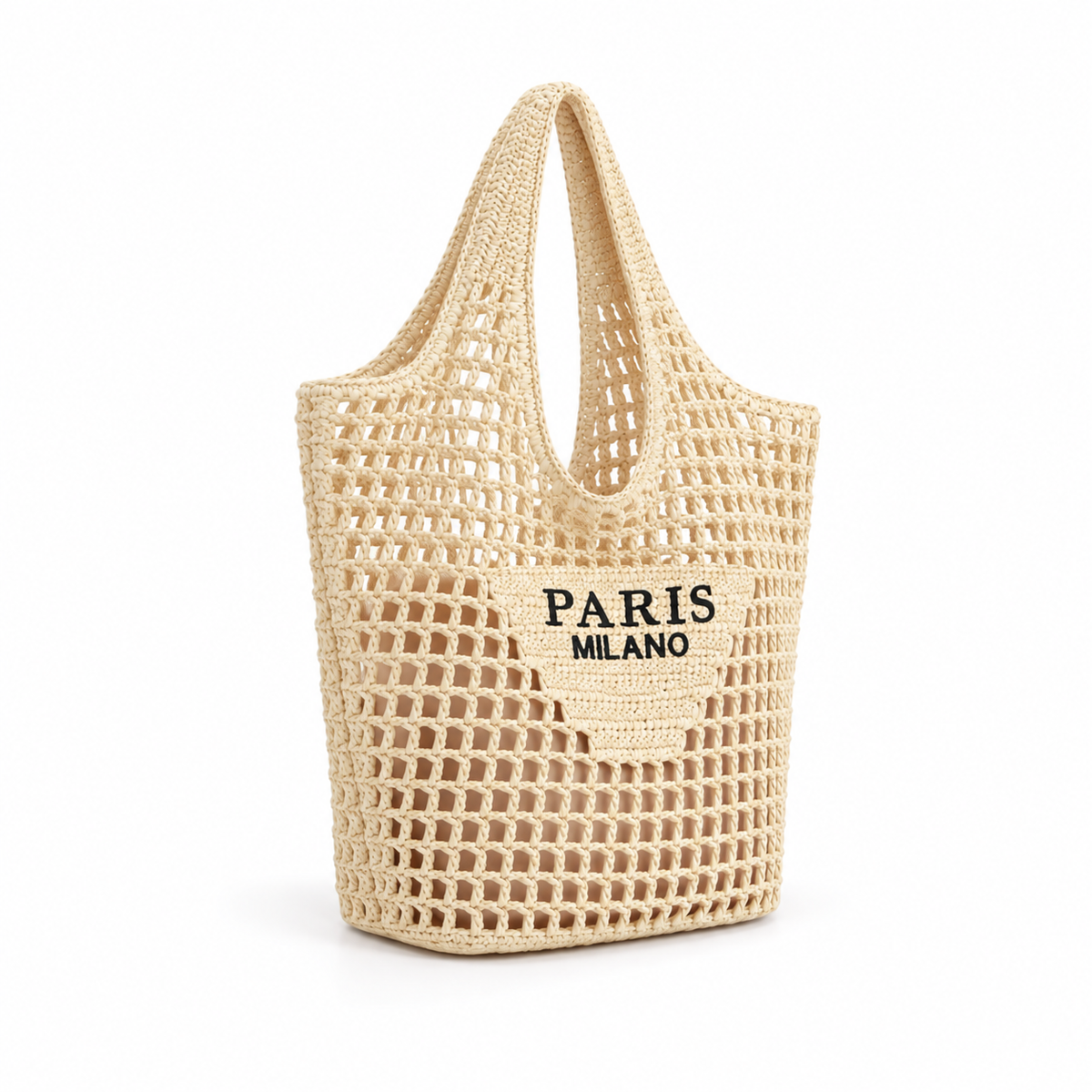 Paris Milano Crochet Woven Beach Tote