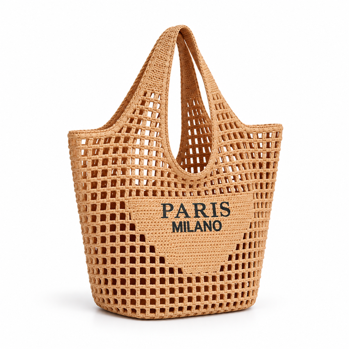 Paris Milano Open Weave Crochet Tote