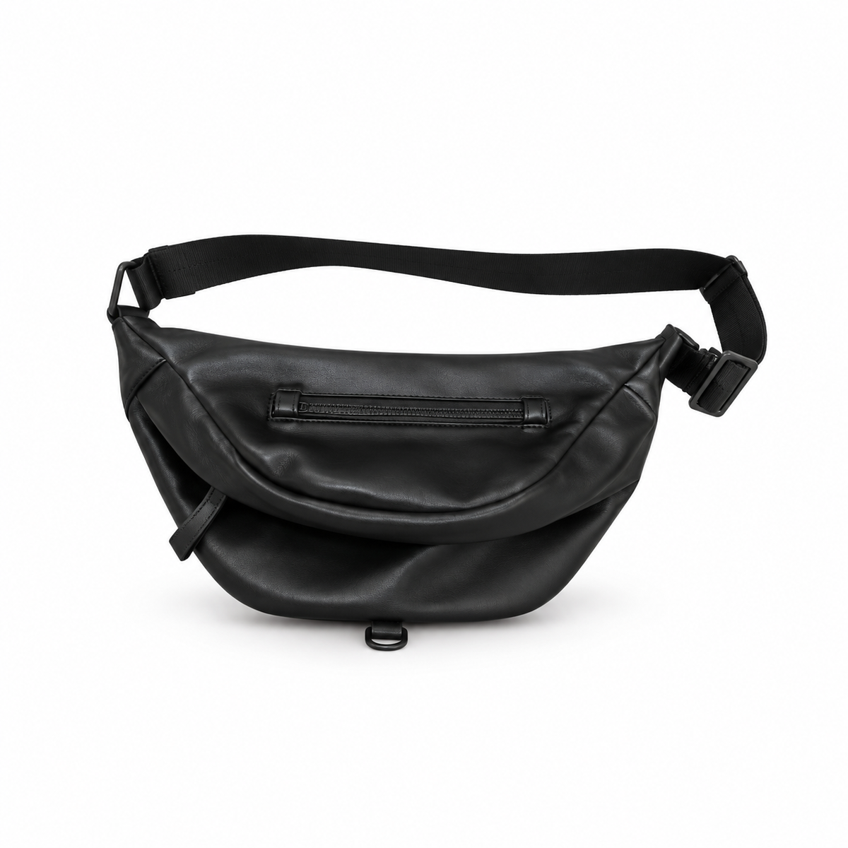 Sleek Black Crescent Crossbody Sling Bag