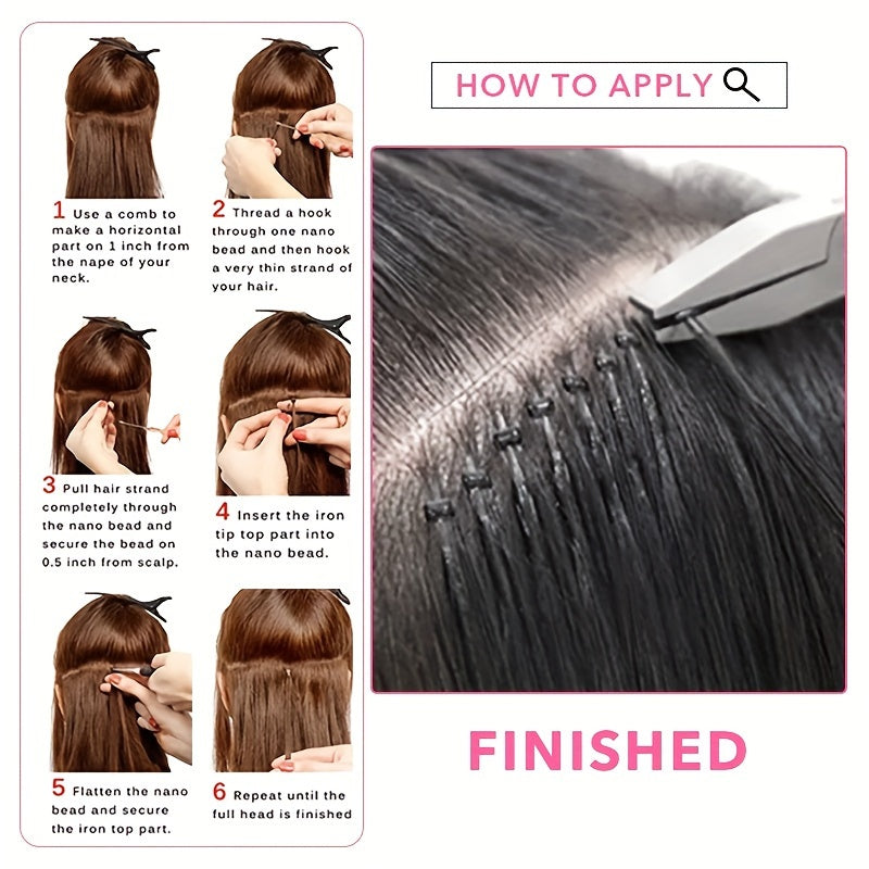 50g/50s Real Human Hair Nano Tip Hair Extensions